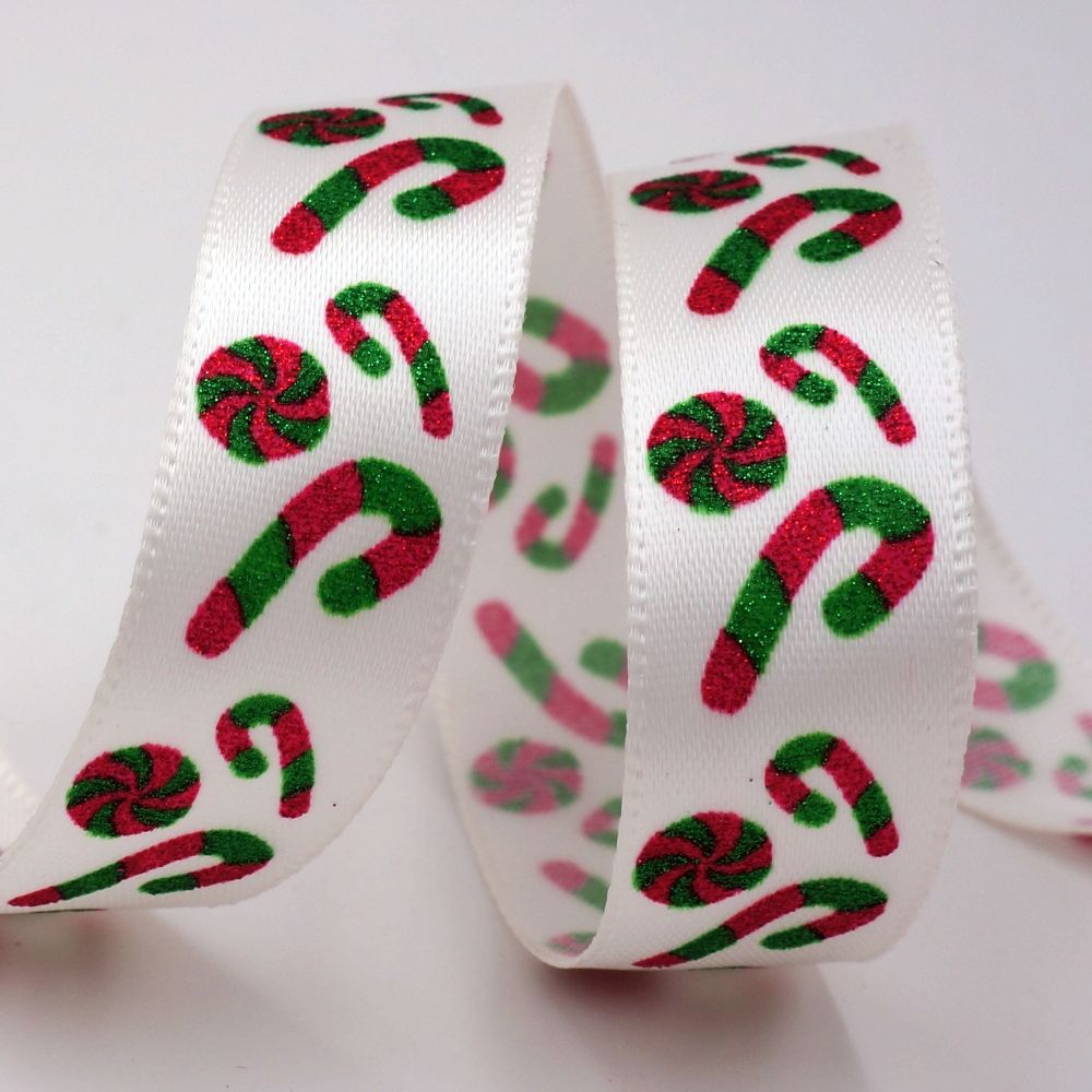 Christmas Candy Cane Ribbon