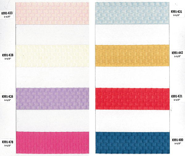 Szövött egyszínű kockás szalag