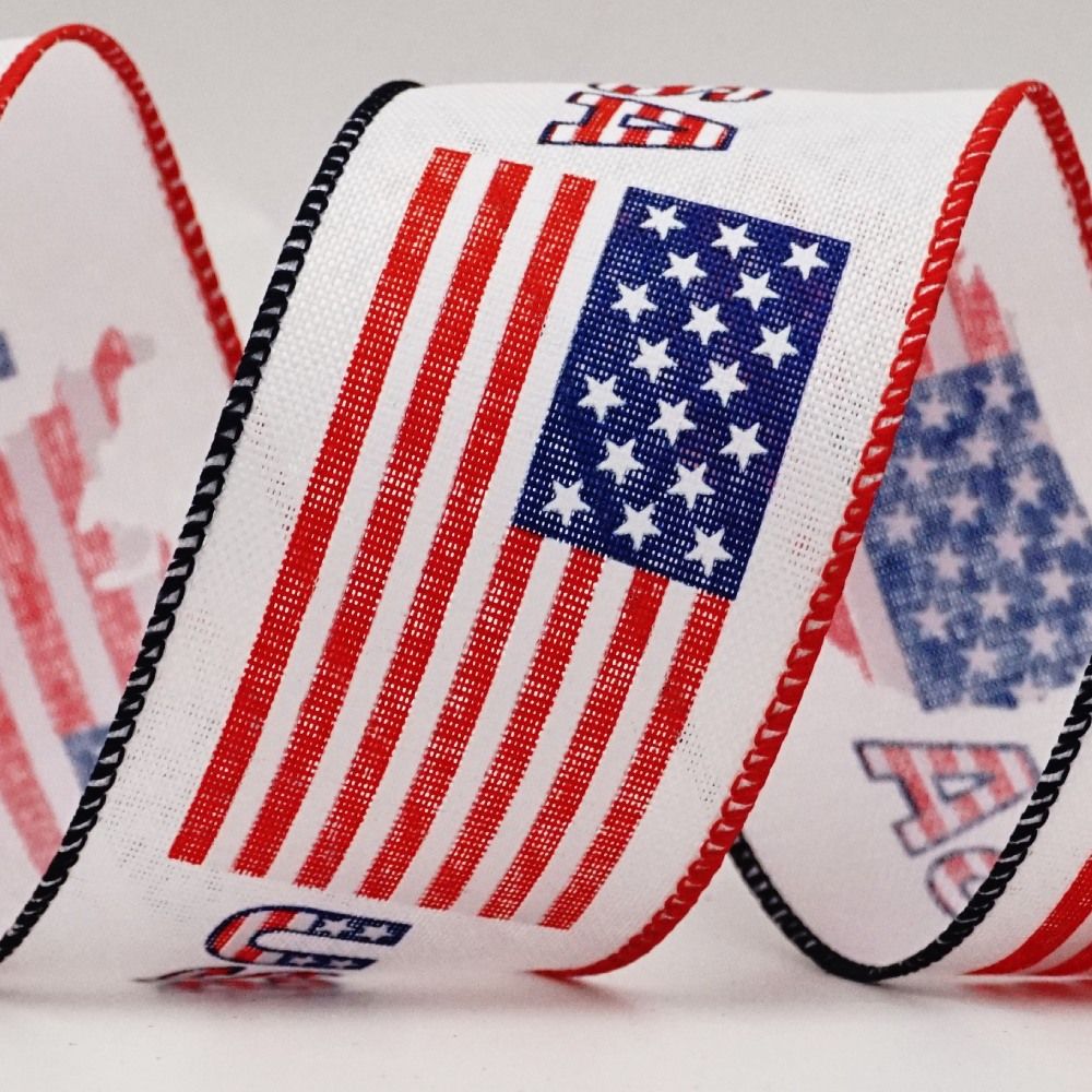 American Map & Flag Ribbon