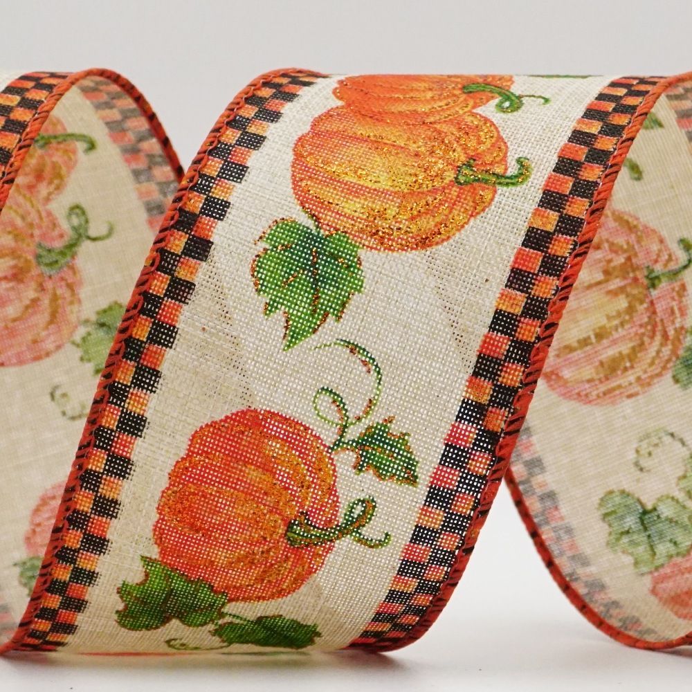 Лента с осенними тыквами