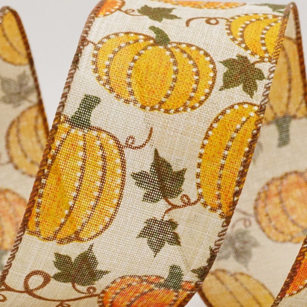 Лента с осенними тыквами