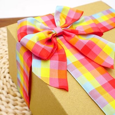 Színes Kockás 4 Hurkos Könnyű Kockás Szalag Ajándék Masni_BW653