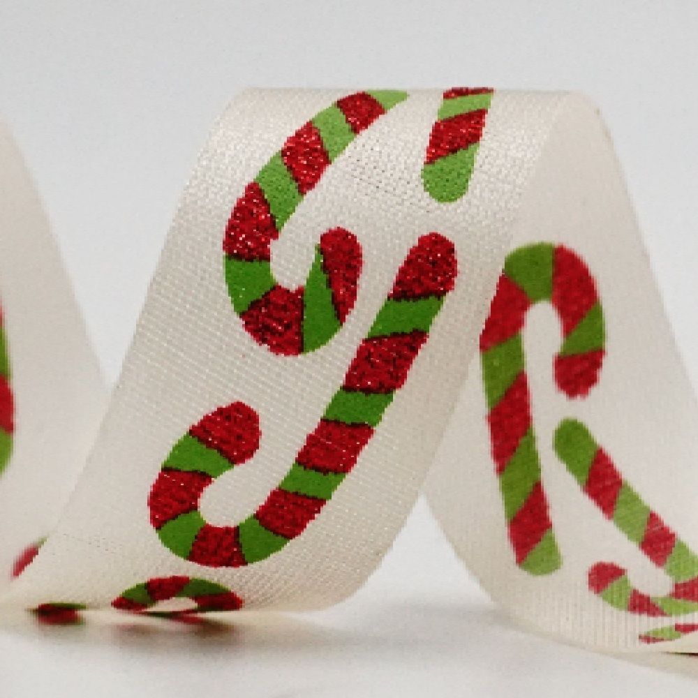 Bicolor Candy Canes Ribbon
