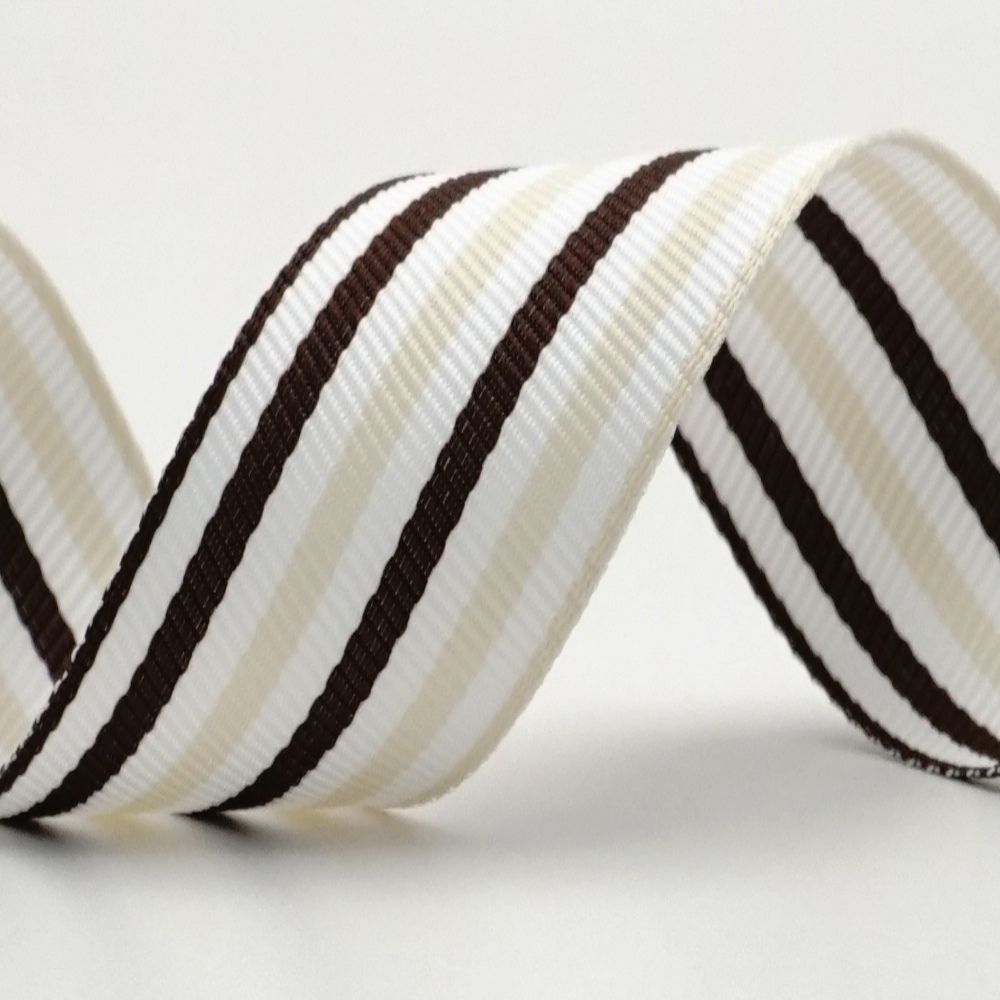 Bicolored Stripes Grosgrain Ribbon