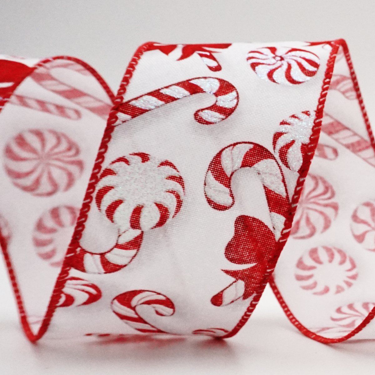Bow-tied Candy Canes Ribbon