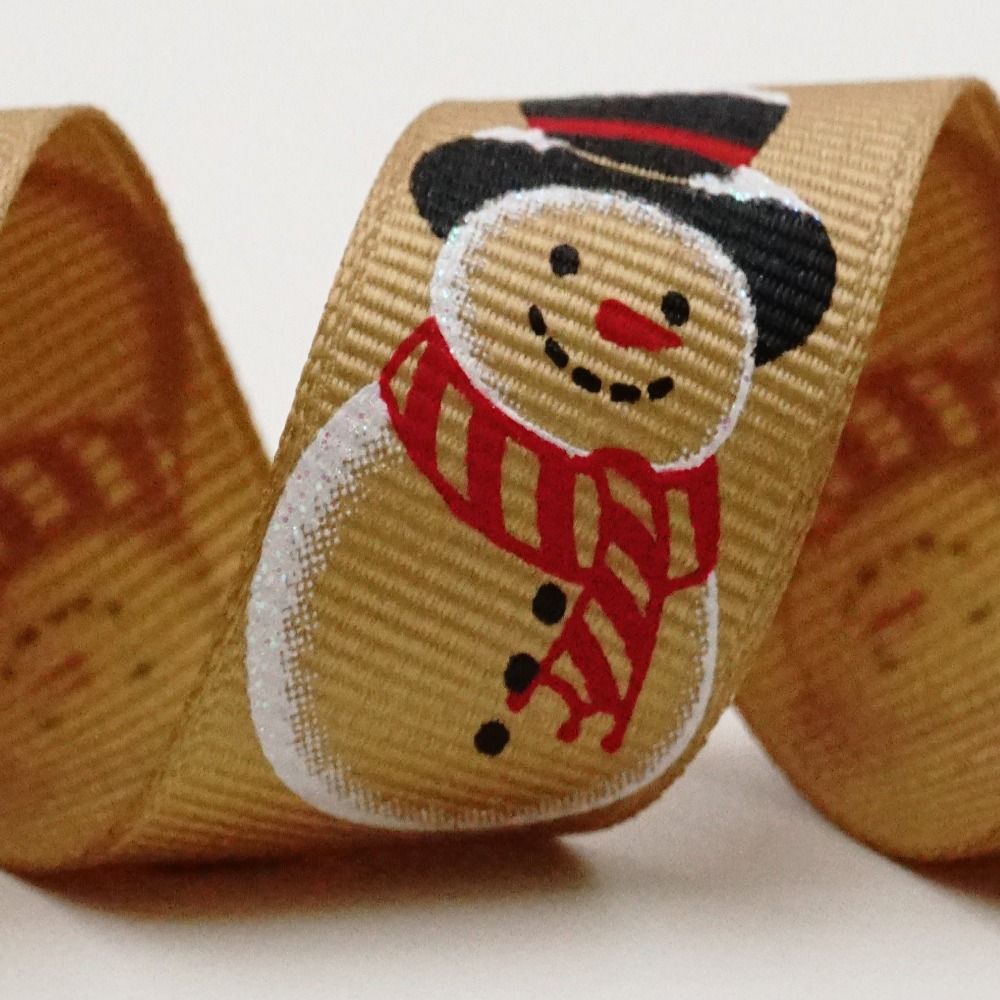 Chibi Snowman Polyester Ribbon