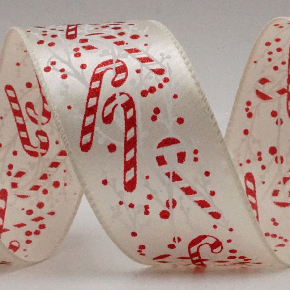 Christmas Candy Canes Ribbon