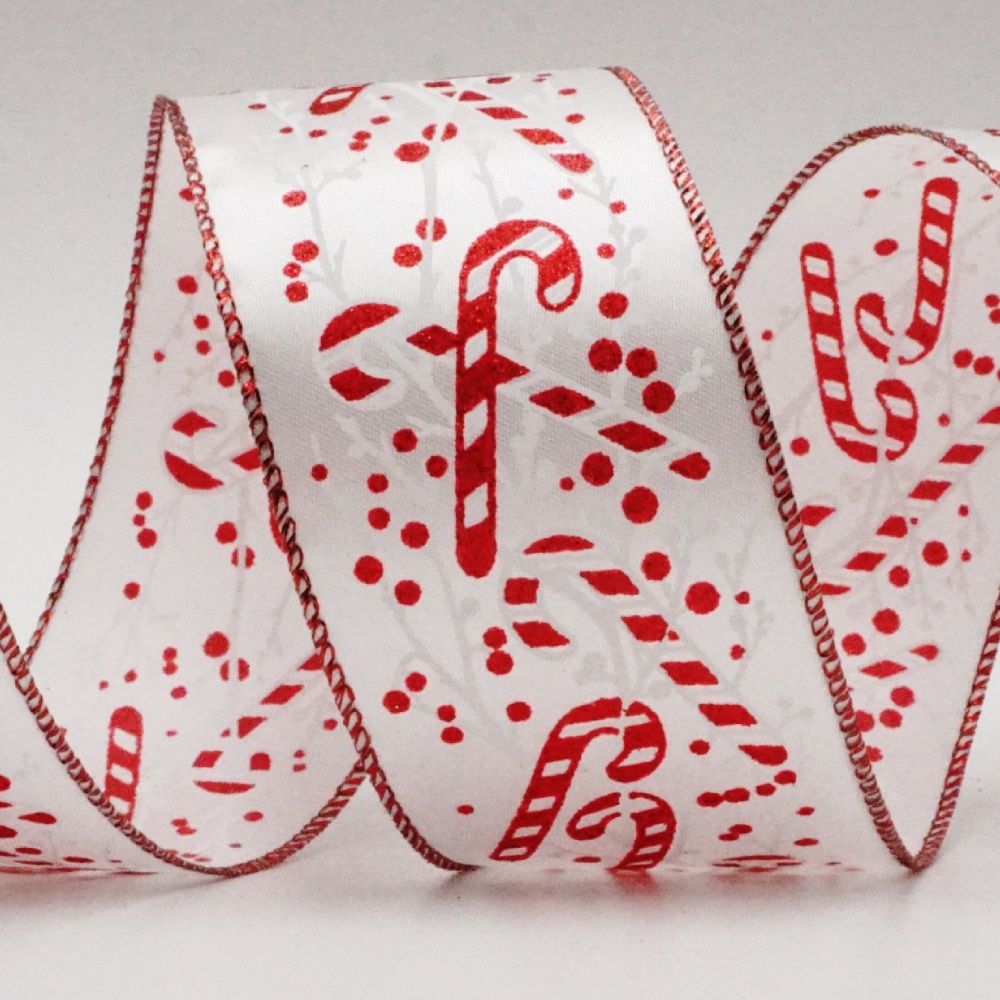 Christmas Candy Canes Ribbon