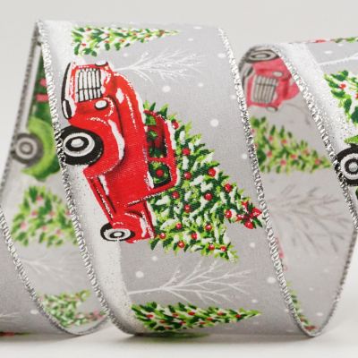 Red Trucks with Christmas Tree