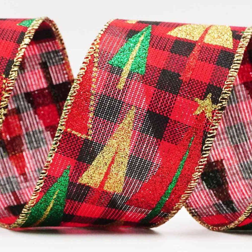 Christmas Trees Wired Ribbon