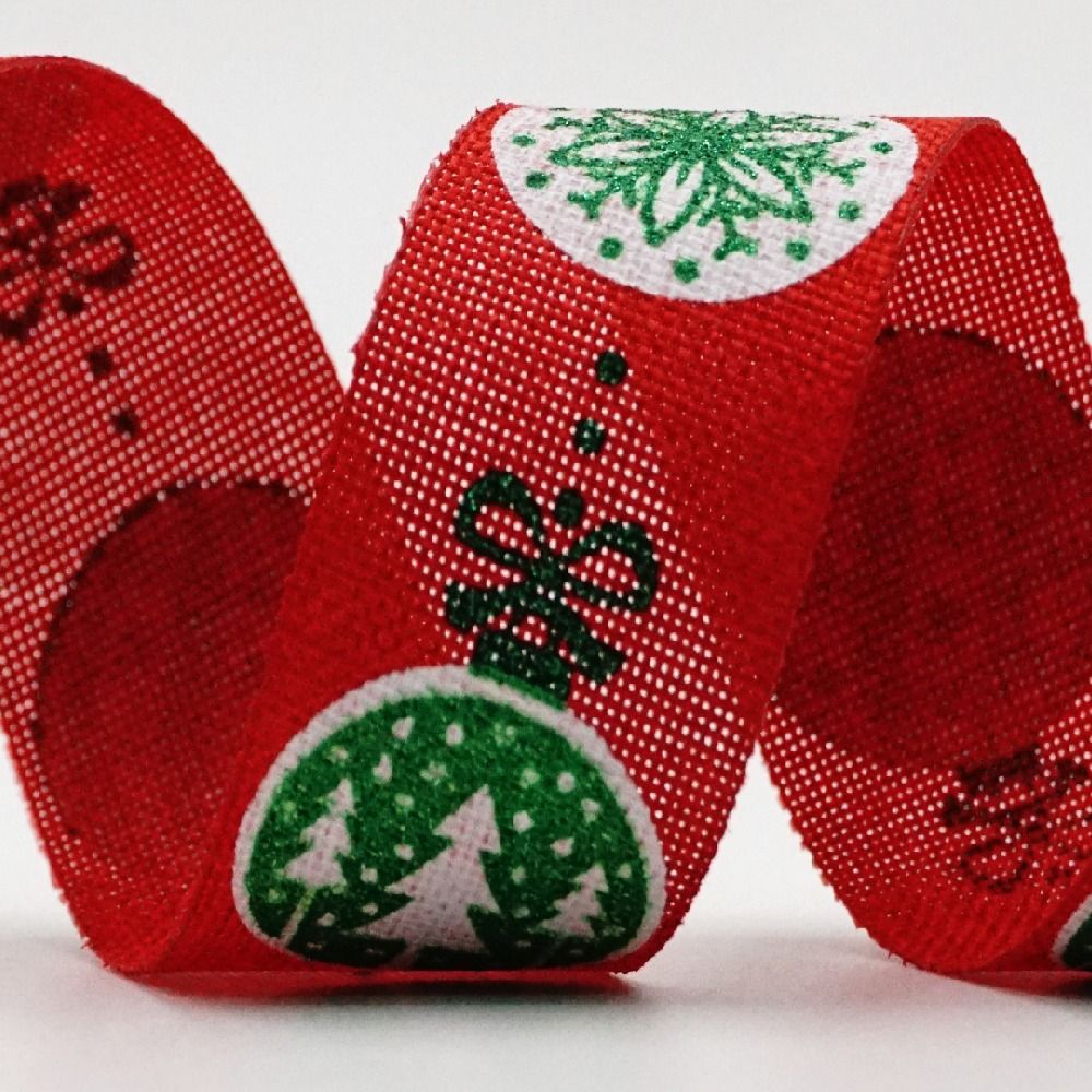 Delicate Christmas Baubles Ribbon