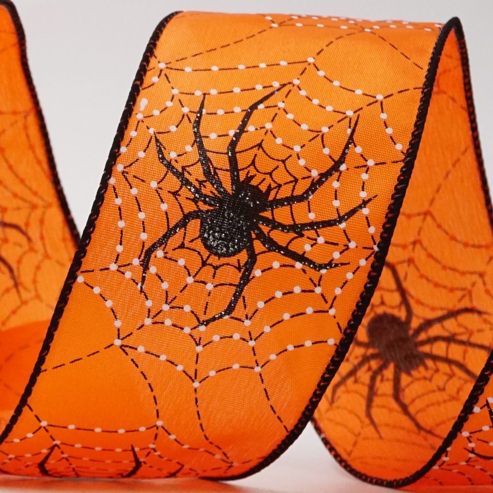 Ruban Halloween avec toile d'araignée