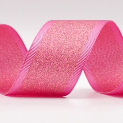 मेटालिक ग्लिटरी ग्रोसग्रेन एज रिबन_K1599