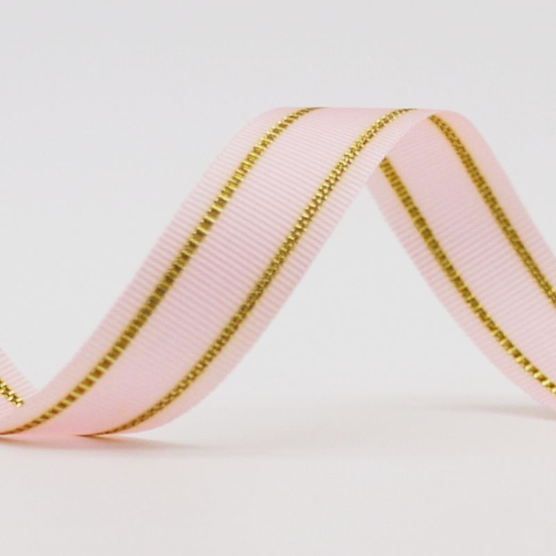 grosgrain with gold stripes
