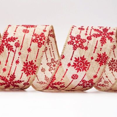 Ruban métallisé Flocons de neige