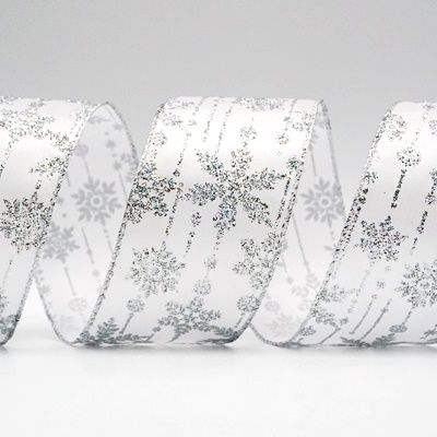 Snowflakes Wired Ribbon