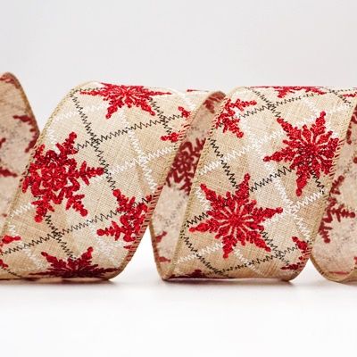 Блискуча клітинка зі сніжинками та дротяною стрічкою