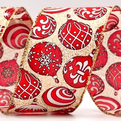 Glitter Red Bauble Ribbon