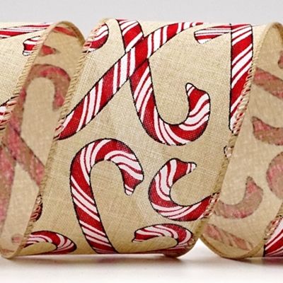 Cintas de bastones de caramelo cruzados