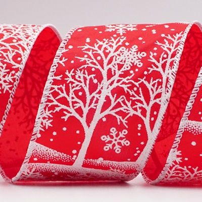 Nastro dell'albero di Natale innevato_KF6928