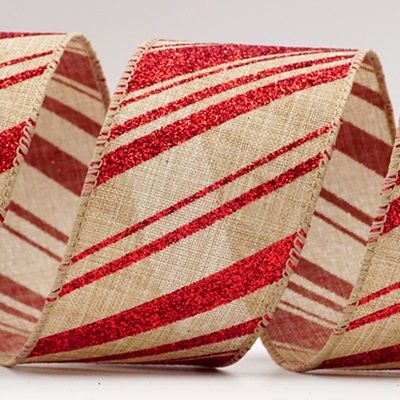 चमकदार पट्टियों वाली हॉलिडे डेकोर रिबन_KF7007.KF7008.KF7009