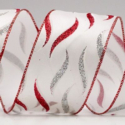 चमकदार प्रिंटिंग पैटर्न वाली सैटिन रिबन_KF7044