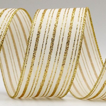 सैटिन ग्लिटर लाइन्स पैटर्न रिबन_KF7240