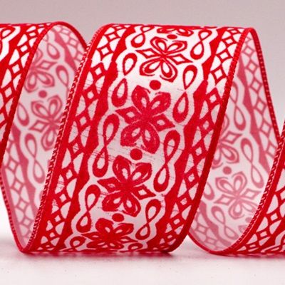 Velvet Floral Pattern Ribbon_KF7267.KF7268