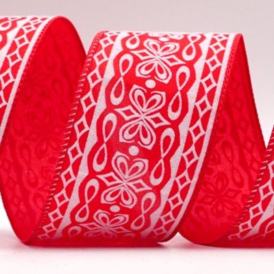 Velvet Floral Pattern Ribbon_KF7267.KF7268