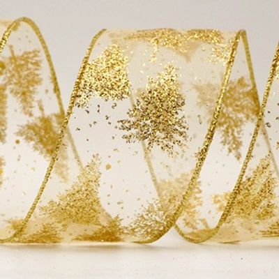 Snowy Pine Trees Ribbon_KF7632