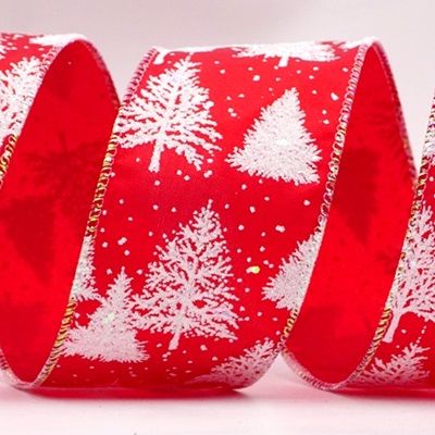 Snowy Pine Trees Ribbon_KF7634.KF7635