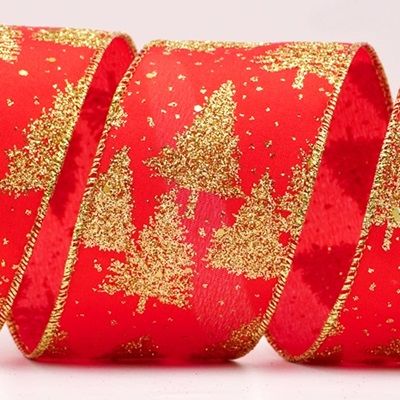 Snowy Pine Trees Ribbon_KF7635