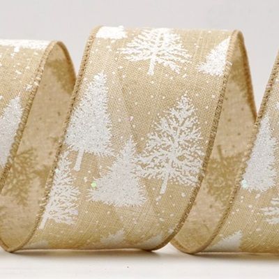 Snowy Pine Trees Ribbon_KF7637