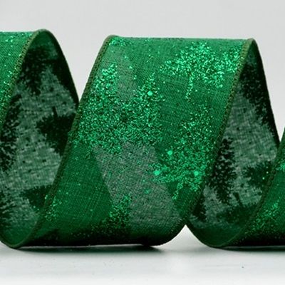 Snowy Pine Trees Ribbon_KF7638