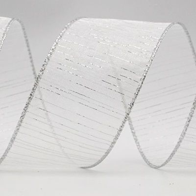 Raitainen metallinhohtoinen läpinäkyvä johdettu nauha_KF7660