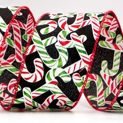 Christmas Candy Canes Design Ribbon_KF7662.KF7663.KF7664.KF7665.KF7666.KF7667.KF7677