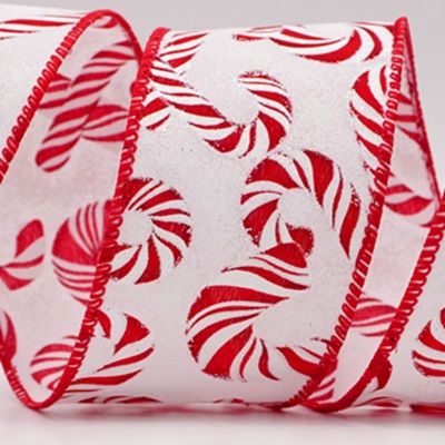 Christmas Candy Canes Design Ribbon_KF7662.KF7663.KF7664.KF7665.KF7666.KF7667.KF7677
