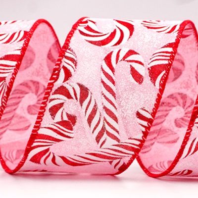 Christmas Candy Canes Design Ribbon_KF7662.KF7663.KF7664.KF7665.KF7666.KF7667.KF7677