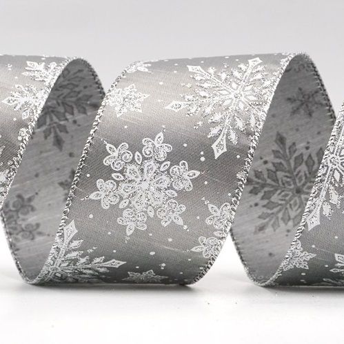 Sparkly Snowflakes Wired Ribbon_KF7800.KF7801
