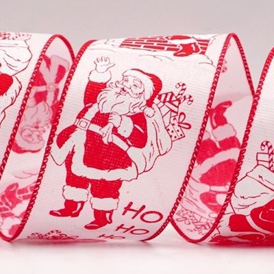 Santa Claus and Gifts Wired Ribbon_KF7825.KF7826