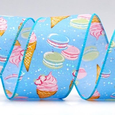 आइसक्रीम और मैकरॉन डिजाइन रिबन_KF7827