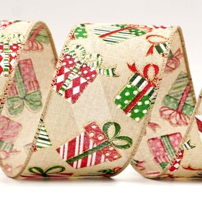 Рождественский дизайн коробки для подарков с лентой_KF7859.KF7860