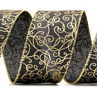 Nastro a spirale glitterato con filo_KF7868