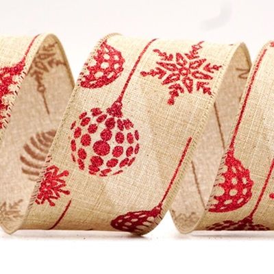 زينة كرات عيد الميلاد وزخارف الثلج بشريط سلكي_KF7936