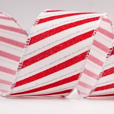 Streep Schuine Glitter Bedraad Lint_KF7959