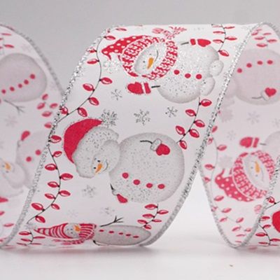 Wstążka druciana z lampkami choinkowymi i bałwankiem_KF7997.KF7998.KF7999