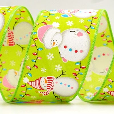 Wstążka druciana z lampkami choinkowymi i bałwankiem_KF7997.KF7998.KF7999