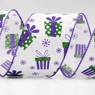 Κορδέλα με Χριστουγεννιάτικη Κουτί και Χιονονιφάδες_KF8043