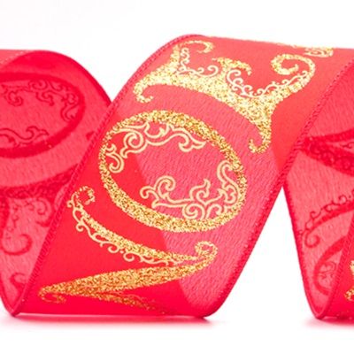 Karácsonyi Noel Mintás Drótos Szalag_KF8175.KF8176.KF8177