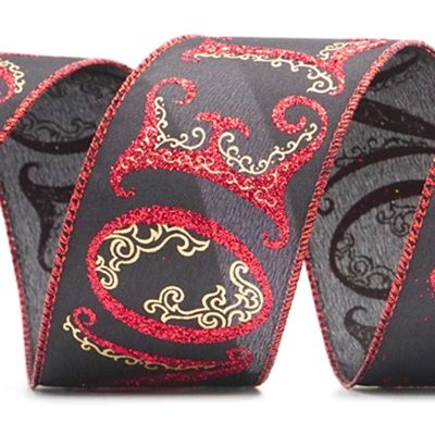 Karácsonyi Noel Mintás Drótos Szalag_KF8175.KF8176.KF8177